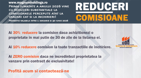 Agentie imobiliara Pitesti - Nu rata campania Magnum Holdings Start 2026 valabila pana la 30 iunie 2026! Reduceri substantiale la comisioanele de intermediere imobiliara!