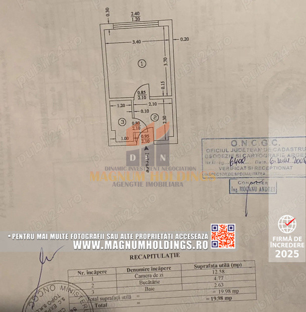 Garsoniera Depoziterlor, etajul 2, mobilata, utilata