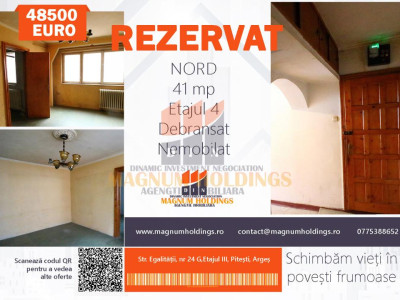 Apartament 2 camere, cf. 2, etaj 4, Kaufland Nord