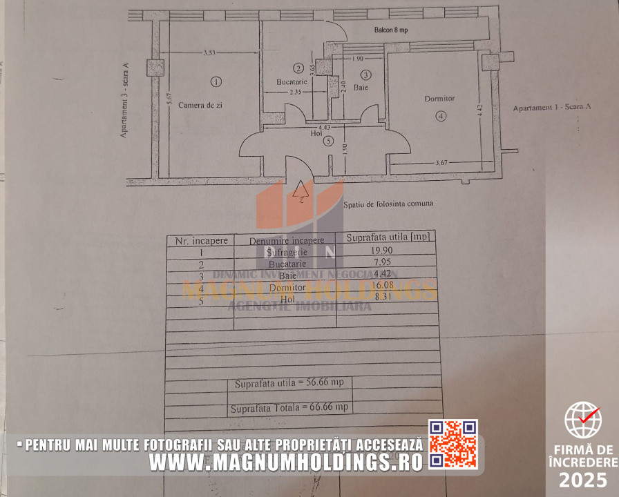 Apartament 2 camere, bloc nou, parter, cu balcon, Geamana