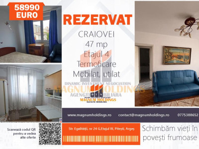 Apartament 2 camere, Craiovei, cu balcon