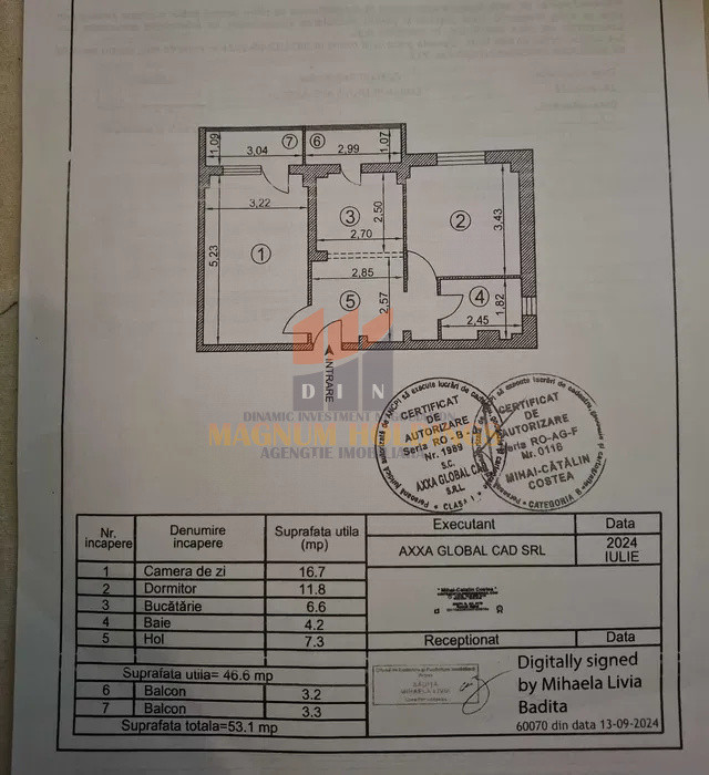 Apartament doua camere, Gavana 3, et. 2, doua balcoane