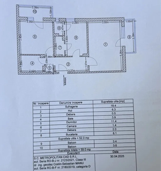 Apartament doua camere, decomandat, Tudor Vladimirescu